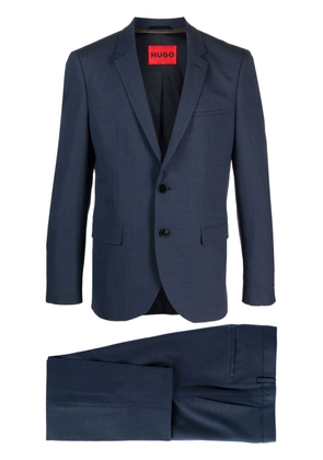 HUGO single-breasted twill suit - Blue