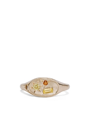 SEB BROWN 9kt yellow gold Neapolitan garnet ring