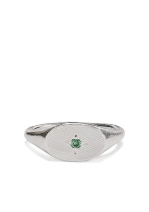 SEB BROWN sterling silver Simple Oval tsavorite ring
