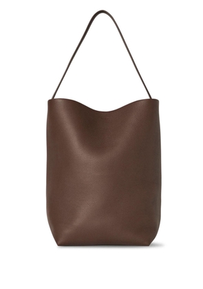 The Row larga N/S Park leather tote bag - Brown