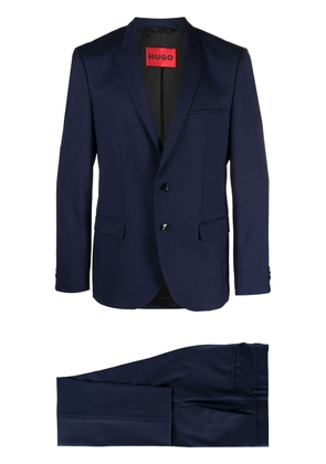 HUGO single-breasted wool suit set - Blue