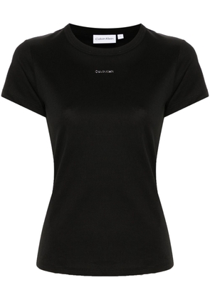 Calvin Klein raised-logo cotton T-shirt - Black