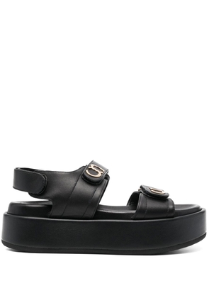 Casadei logo-plaque touch-strap 55mm sandals - Black