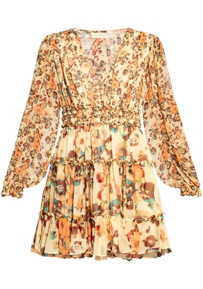 Ulla Johnson Lya floral-print silk mini dress - Neutrals