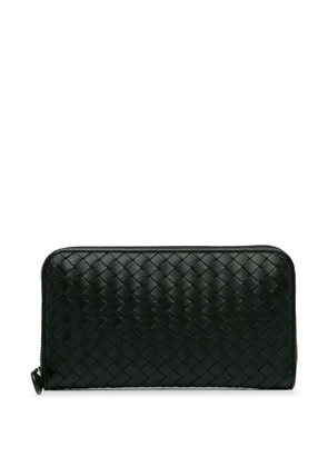 Bottega Veneta Pre-Owned 2012-2023 Intrecciato Zip Around Wallet long wallets - Black