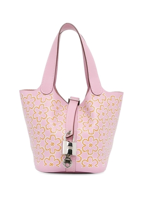 Hermès Pre-Owned 2022 Micro Swift Lucky Daisy Picotin Lock 14 handbag - Pink