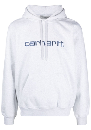 Carhartt WIP logo-embroidered jersey hoodie - Grey