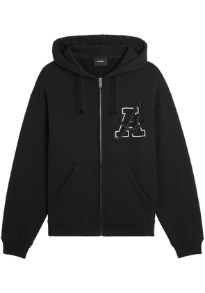 Axel Arigato Hart logo-embroidered organic-cotton hoodie - Black