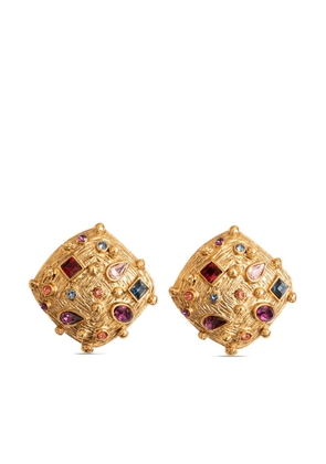 Jennifer Behr Deon crystal embellished stud earrings - Gold