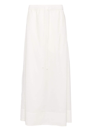 Julius layered drawstring-waist skirt - White