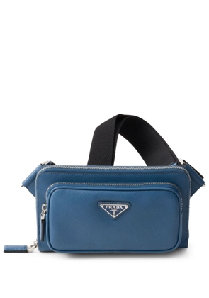 Prada triangle-logo leather belt bag - Blue