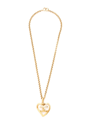CHANEL Pre-Owned 1995 CC Heart necklace - Gold