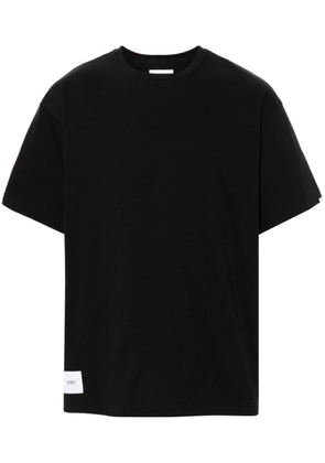 WTAPS logo-appliqué cotton T-shirt - Black