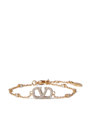 Valentino Garavani VLogo Signature crystal bracelet - Gold