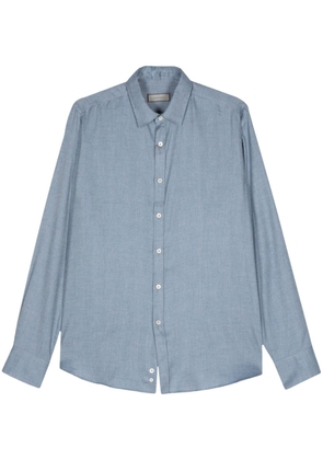 Canali herringbone-pattern shirt - Blue