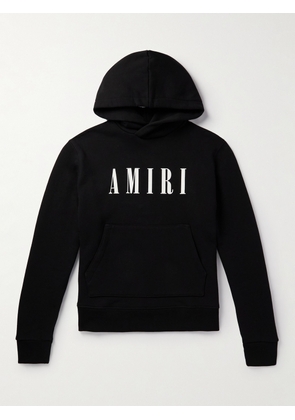 AMIRI - Logo-Print Cotton-Jersey Hoodie - Men - Black - XS