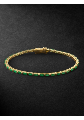 KOLOURS JEWELRY - Gold Emerald Tennis Bracelet - Men - Green - 18