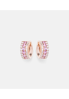 Anita Ko Lola 18kt rose gold hoop earrings with diamonds and sapphires