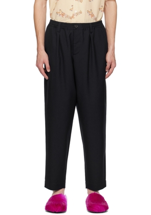 Marni Navy Cropped Drawstring Trousers