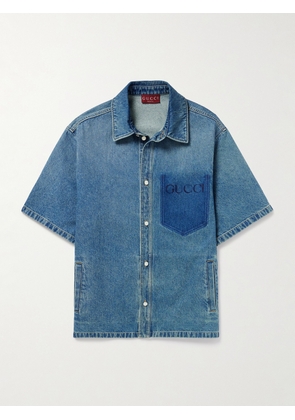 Gucci - Oversized Washed Denim Shirt - Men - Blue - IT 46