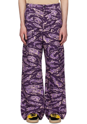 Acne Studios Purple Relaxed-Fit Cargo Pants
