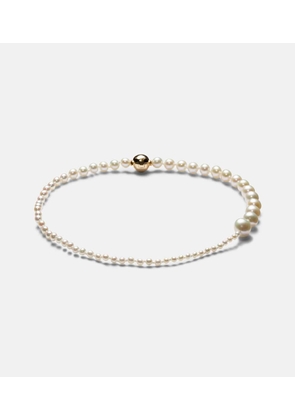 Sophie Bille Brahe Peggy à Pied 14kt gold anklet with freshwater pearls