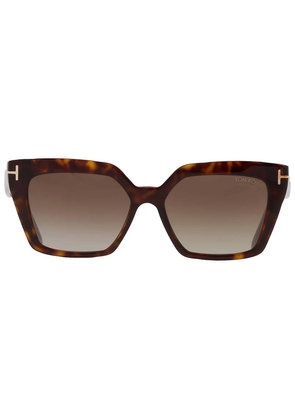 Tom Ford Winona Polarized Brown Cat Eye Ladies Sunglasses FT1030 52H 53