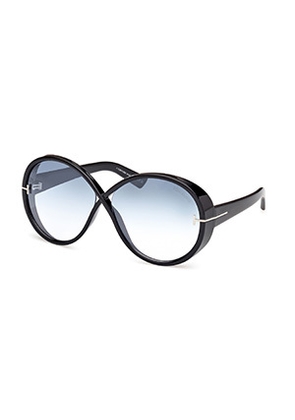 Tom Ford Edie Grey Gradient Mirror Butterfly Ladies Sunglasses FT1116 01X 64