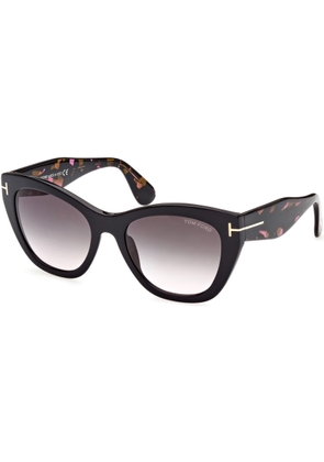 Tom Ford Cara Smoke Gradient Cat Eye Ladies Sunglasses FT0940 05B 56