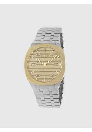 Gucci 25H watch in steel with 18k gold plating