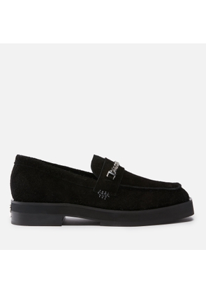 REPRESENT Chain-Embellished Suede Loafers - UK 11