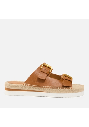 See By Chloé Women's Glyn Leather Double-Strap Espadrille Sandals - 3