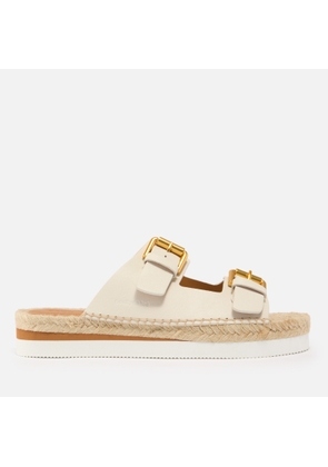See By Chloé Women's Glyn Leather Double-Strap Espadrille Sandals - 7