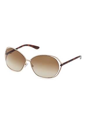 Tom Ford Carla Brown Gradient Oval Ladies Sunglasses FT0157 28F 66