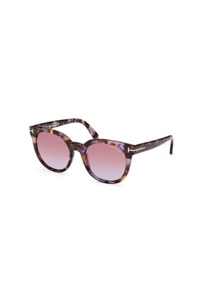 Tom Ford Moira Violet Gradient Oval Ladies Sunglasses FT1109 55Z 53