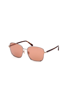 Tom Ford Fern Brown Mirror Shield Ladies Sunglasses FT1029 12G 57