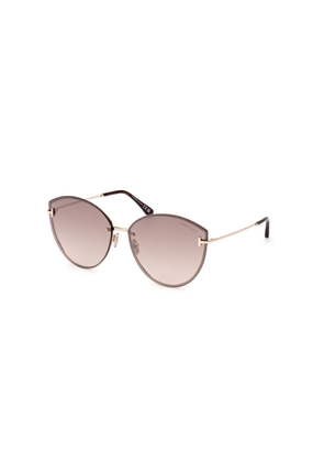 Tom Ford Evangeline Brown Mirror Cat Eye Ladies Sunglasses FT1106 28G 63