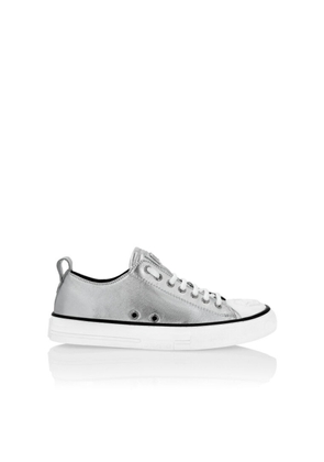 Philipp Plein Megastar Laminated Leather Low-Top Sneakers, Brand Size 39 ( US Size 9 )