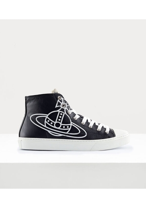 Vivienne Westwood Plimsoll High Top Eco Leather Recycled Polyester Black 8-42 Men