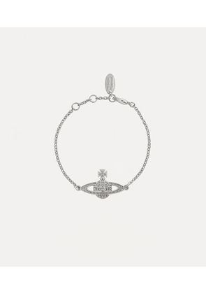Vivienne Westwood Mini Bas Relief Chain Bracelet Silver Zirconia Women