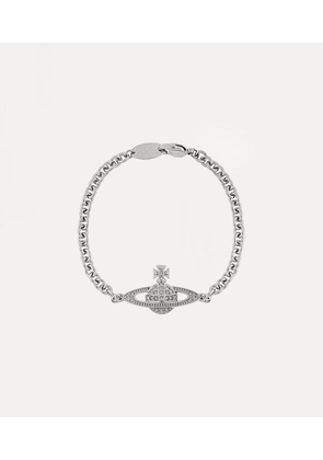 Vivienne Westwood Man. Mini Bas Relief Chain Bracelet Silver Zirconia Men