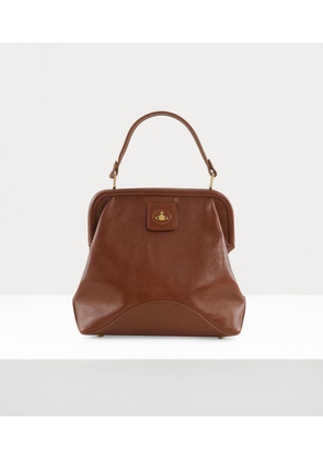 Vivienne Westwood Frame Handbag Leather Tan