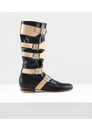 Vivienne Westwood Pirate Boot Leather Black 4-37 Unisex