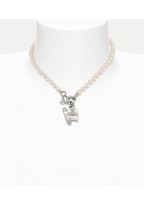Vivienne Westwood Orietta Pearl Necklace Silver Swarovski Pearls Women