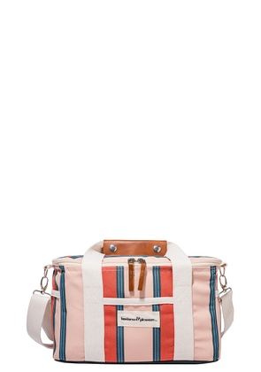 business & pleasure co. Premium Cooler Bag in Bistro Dusty Pink Stripe - Pink. Size all.