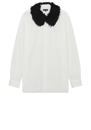 COMME des GARCONS Homme Plus Broad Shirt in White & Black - White. Size L (also in ).