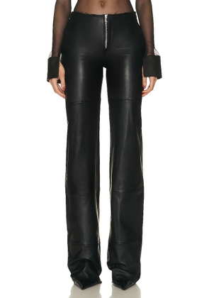 SAMI MIRO VINTAGE x REVOLVE Undone Waist Leather Pant in Black - Black. Size S (also in ).