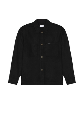 SATURDAYS NYC Driessen Wool Overshirt in Black - Black. Size S (also in XL/1X).