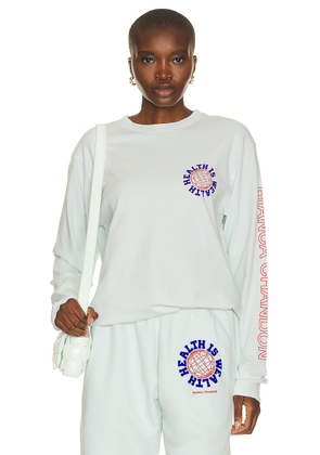 Bianca Chandon Running Juice Club Longsleeve T-Shirt in Pale Blue - Blue. Size S (also in ).