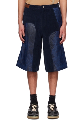 Andersson Bell Navy Paneled Shorts